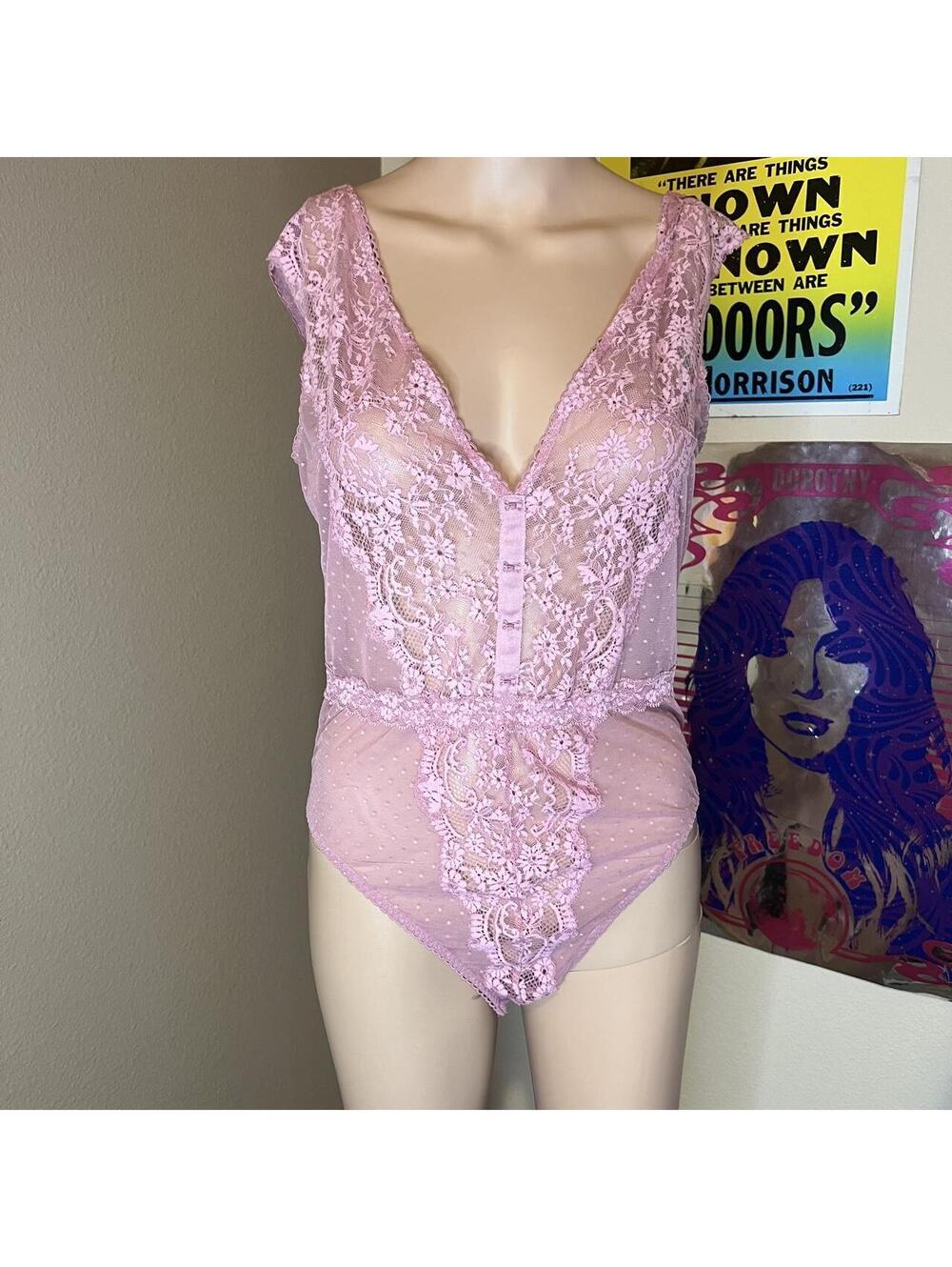 Victoria’s Secret Pink Floral Lace Bodysuit